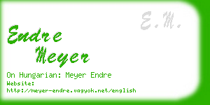 endre meyer business card